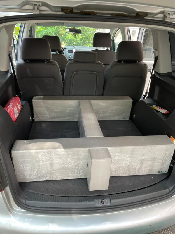 Nivellement du plancher pour VW Touran - 3 pièces (hauteur 24 cm)